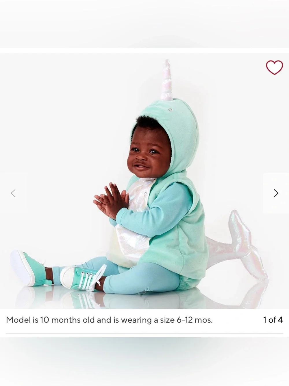 Pottery Barn Kids‎ Blue Baby Narwhal Costume Size 0-6 months New with tags!